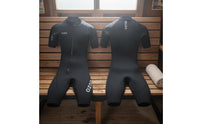 Anti-Cold 3mm Wetsuit Easy to Put on and Remove Short Wetsuit Stretchy Water Sports Suit Quick-Dry for Diving, Surfing, Swimming