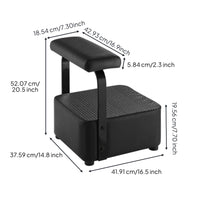 Salon Shampoo Bowl Footstool Wear Resistant Backwash Station Ottoman Adjustable Feet Standalone Footrest Stool for Spa