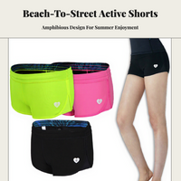 Athletic Shorts, Mid Rise, Comfy Movement, Black, Women