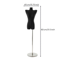 Female Torso Mannequin Long-Lasting Mannequin with Stand Movable for Designers