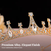 Crystal Birthday Tiara Sparkling Crystal S Crystal Princess Crown Crystal Tiara Jeweled Regal Gathering Crown for Wedding