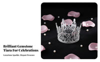Small Queen Tiara Elegant Design Alloy Crown Cake Decoration Mini Crystal Crown Sparkling Gold Crystal Tiara Versatile