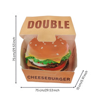 Cheeseburger Costume Structured Burger Outfit Amusing Cheeseburger Outfit Tunic for Entertainers