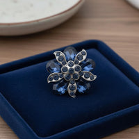 Glittering Flower Buttons Elegant Sew on Crystal Buttons Multi-Purpose