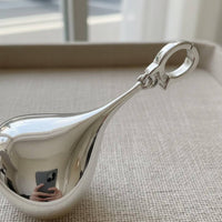 Hollow Silver Drop Stylish 3D Teardrop Pendant Lightweight for Women