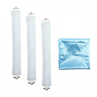 3 Pieces No-Heat Curling Rods Wave Styling Satin Scarf Cloth Sleep In