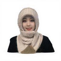Knit Cap Hat, Thick Knit, Warm, Adjustable, Winter