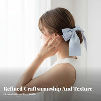 Double Tier Knot Hair Fastener Elegant Design Double Tier Knot Barrette Soft and Comfortable Easy to Use for Women, Parties
