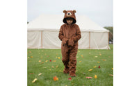 Kids Bear Costume Comfortable Fit Brown Bear Jumpsuit All Seasons Wear for Girls