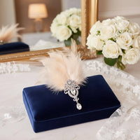 Vintage Bridal Headpiece Handmade Bridal Feather Clip Easy to Wear for Weddings
