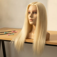 Mannequin Head with Shoulders Thick Hairdressing Doll Washable for Hairdressers
