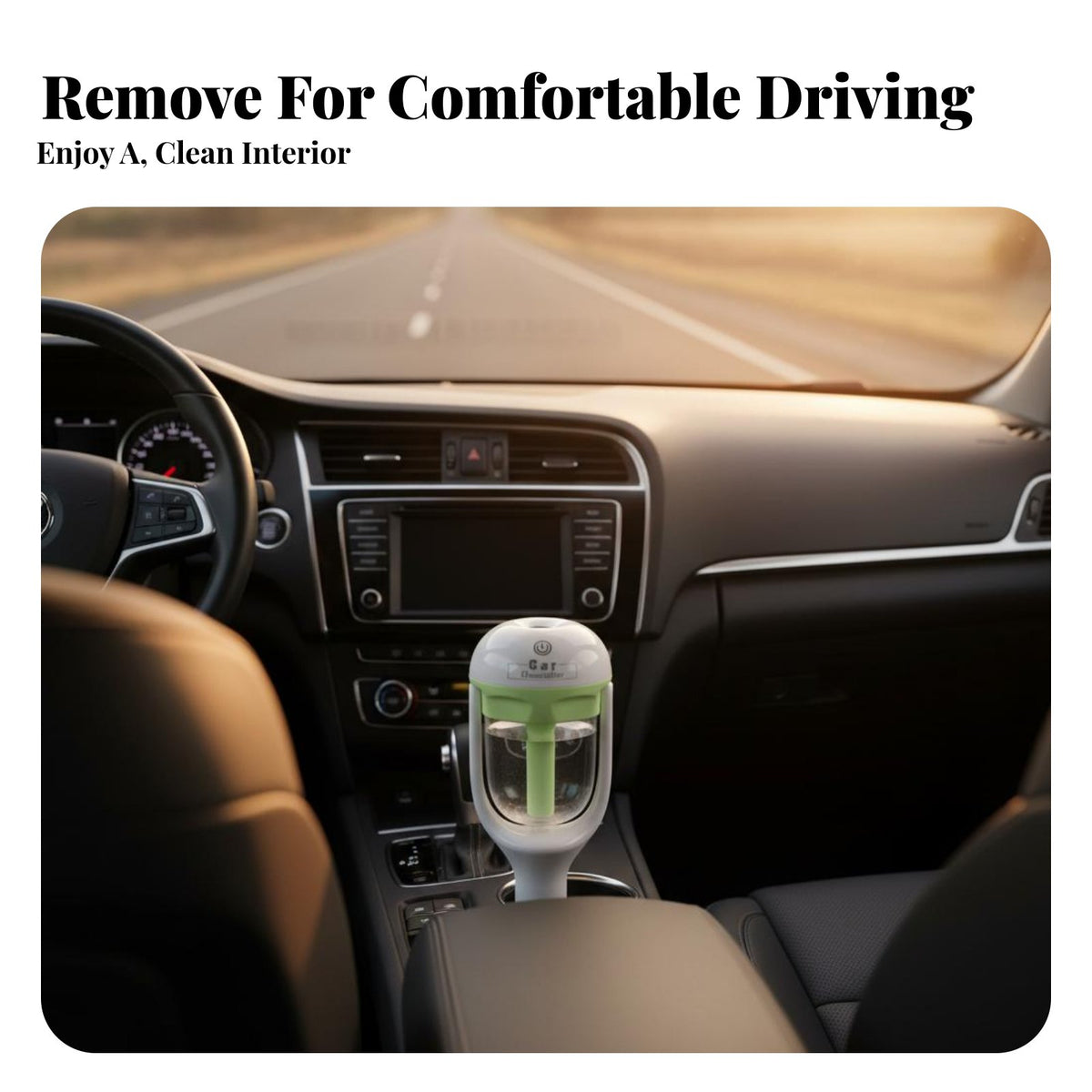 Car Humidifier Mini Car Aroma Dispenser Quiet Mini Essential Oil Dispenser for Long-Distance Drivers, Road Trips, Travel, Office