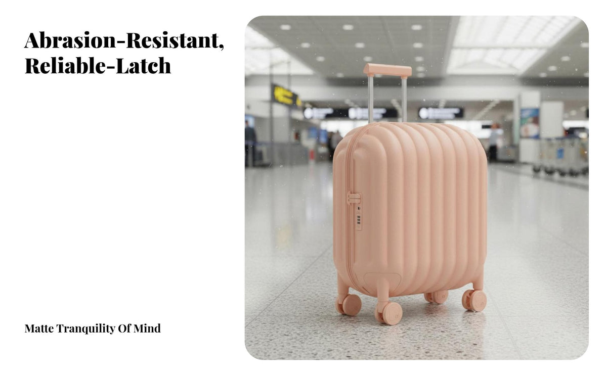Bread-Inspired Look Hardside Carry-on Stylish Design Ribbed Hard-Shell Suitcase Combination Lock Rolling Bag Airline Approved for Students, Travelers, Young Adults, Vacation, Airport, Weekend Getaway, Business Trip