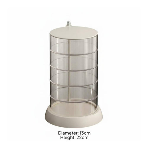 3-Layer Rotating Organizer Dust-Proof Rotating Jewelry Organizer for Dresser Top