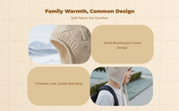 Kids Adjustable Knit Hat, Warm Foldable Earflap
