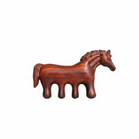 Horse Shaped Massage Comb Multi-Functional Carved Sandalwood Comb for Home Spa