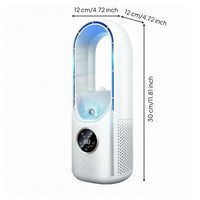Bladeless Spray Fan Mist Function Desktop Humidifying Fan Digital Control Panel