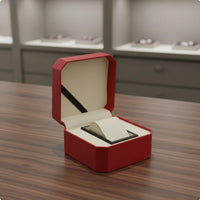 Single Watch Box Curved Design Personal Organizer Soft Interior Plush Interior