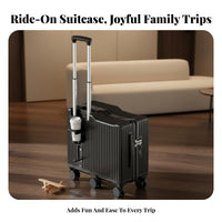 children's Ride-on Luggage Rigid-shell shell Trolley Case Pull Strap for Toddlers