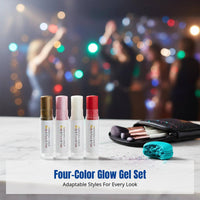 Sparkle Gel, Pearlescent, Multi-Color Set, Face, Carnival Makeup