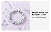 Simulated Lavender Flower Lilac Floral Headband, Beach Holiday, Photo Prop, Unisex, Bulk