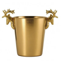 Hammered Stainless Steel Ice Pail 2 L Stainless Steel Ice Pail Tapered Shape