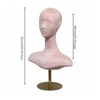 Mannequin Head Bust Realistic Look Mannequin Torso Head Stable Base Beauty Accessory for Shop Window