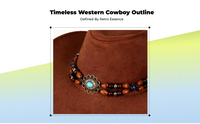 Cowboy Hat, Western Sun Hat, Wide Brim Fedora for Travel