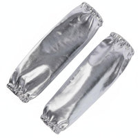 2 Pieces Aluminum Foil Oversleeve Ember Proof Heat Resistant Arm Sleeve