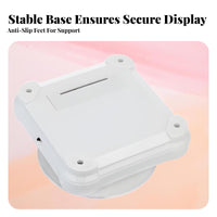 Double Power Option Solar Powered Turntable Automatic Rotation Jewelry Rotator Base for Collectors, Retailers, Product Photography