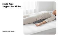 Lengthened Design Bed Waist Cushion Breathable Cover Ergonomic Waist Pillow Multi-Functional for Side Sleepers, Homemakers, Lying down, Sofa