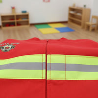 Kids Fire Control Professional Uniform With Accessories Child Firefighter Dress-up Clothes Fire Team Leader Role Play Kit