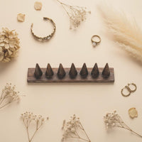 Wood Cone Jewelry Stand Hand-Finished Jewelry Cone Stand Space-Saving