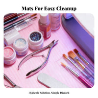 Soft Touching Disposable Nail Table Mat Sturdy Nail Art Table Mat Generous Size for Estheticians, Adults, Beauty Salon, Home, Medical Office