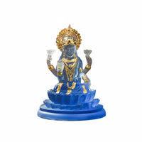 Resin Deity Figurine Seated Pose Multi-Armed Deity Statue Artistic Details