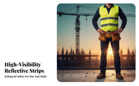 Reflective Safety Vest Lightweight High Visibility Safety Vest Workwear Breathable Quick-Drying for Cyclists, Nighttime, Cycling