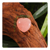Undrilled Crystal Heart Semi-Finished Assorted Energy Center Stones Pocket Size
