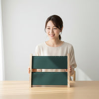 Double-Tier Jewelry Stand Sturdy Wood Frame Wooden Necklace Rack Desktop Jewelry Organizer Space Saving Earring Display Rack
