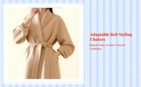 Unisex Wool Coat Belt, Adjustable, Black, Fall Winter
