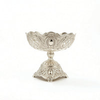 Embossed Dessert Bowl Decorative Footed Dessert Bowl Premium for Hosts, Collectors
