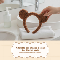 Soft plush teddy ear headband for kids, girls, parties