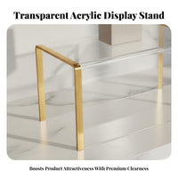 Acrylic Display Stand Versatile Use Acrylic Display Riser Easy to Clean U-Shaped Riser Shelf for Collectors, Shop Owners, Show Show, Store Counter