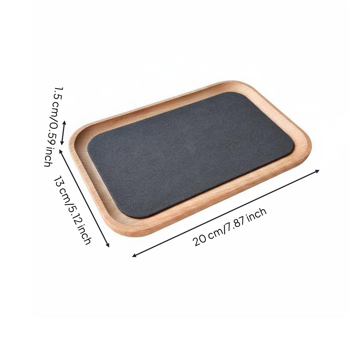 Wood Jewelry Tray Elegant Wooden Display Tray Felt Lined