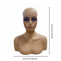 Female Hairpiece Display Model Head Stable Hairpiece Display Head Female Mannequin Bust for Live Broadcasting