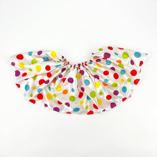 Clown Collar Layered Ruffles Elastic Neck Ruff White Material