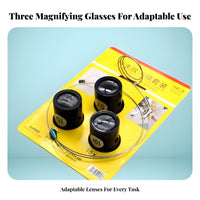 Hands-Unrestricted Design Watch Repair Loupe Set Multiple Magnifications (5X, 10X, 15X) Watch Repair Eye Loupe Portable and Lightweight