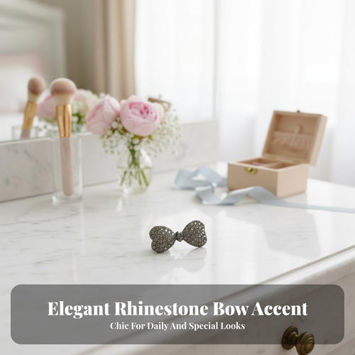 Crystal Knot Hair Fastener Cute Design Mini Crystal Knot Barrette Bangs Fastener Stylish Accessory Secure Grip