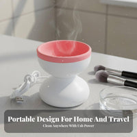 Deep & Gentle Clean Electric Makeup Brush Cleaner Ultrasoft Silic Single Textures Automatic Brush Washing Machine Saves Time and Effort