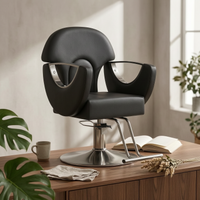 Hydraulic Styling Chair Padded Salon Styling Chair Metal Inserts