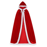 Santadesign Cape Full Length Design Long Red Holiday Mantle Attached Hood